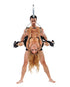 Fantasy Lingerie Glow Warning Sign Gartered Dress Rhinestone Fence Net Queen Size