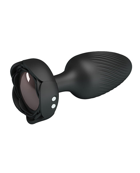 Pretty Love Varian Large Butt Plug w/Multi Color Bottom Light - Black