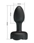 Pretty Love Olman Small Butt Plug w/Multi Color Bottom Light - Black