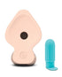 Forto Vibrating Ribbed Plug Rechargeable Remote-Controlled Silicone Anal Plug Small Black