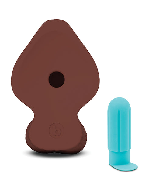Forto Vibrating Anal Beads Rechargeable Silicone Plug Black