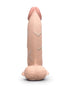 Evolved Real Supple Girthy Poseable 8.5 in. Realistic Dildo With Balls Beige