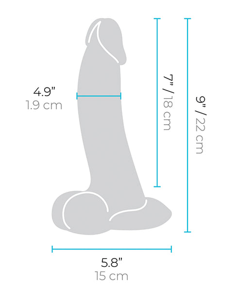 Evolved Real Supple Girthy Poseable 8.5 in. Realistic Dildo With Balls Brown