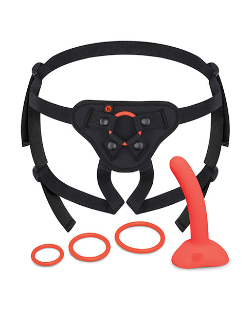 Strap-On-Me Bendable Dual-Density Silicone Suction Cup Dildo Black S
