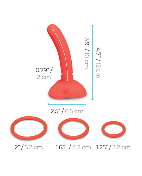 Strap-On-Me Bendable Dual-Density Silicone Suction Cup Dildo Black S