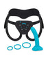 Strap-On-Me Bendable Dual-Density Silicone Suction Cup Dildo Black M