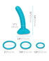 Strap-On-Me Bendable Dual-Density Silicone Suction Cup Dildo Black M