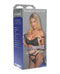 Fantasy Lingerie Radiance Diamond Bra, Garter Belt & Open Back Panty 1XL/2XL