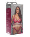 Fantasy Lingerie Radiance Onyx Keyhole Halter Bralette & Panty with Jeweled Strap Detail L/XL