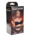 Fantasy Lingerie Domina Open Halter Teddy with Lace-Up Detail & Blindfold Deep Purple Queen Size