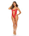 Magic Silk Black Cherry Plunge Top with Removable Chaps & Cheeky Panty Black L/XL