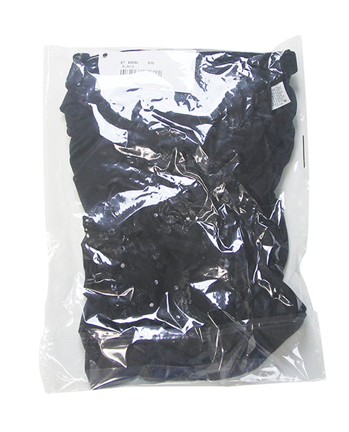 Magic Silk Euro Lux Crotchless Plunge Teddy Black S/M