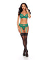 Magic Silk Euro Lux Long Sleeve Off Shoulder Dress & G-String Black S/M