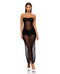 Private Party Glitter Dress w/Thong - Black LG