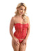 Magic Silk Soft Petals Basque and Thong Set Aqua Queen Size