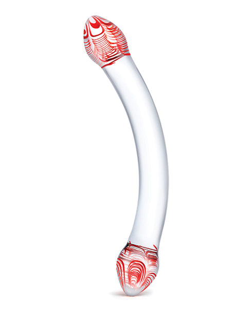 Neo Elite 7.5 in. Silicone Dual Density Dildo with Balls Neon Orange