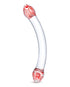 Neo Elite 7.5 in. Silicone Dual Density Dildo with Balls Neon Orange