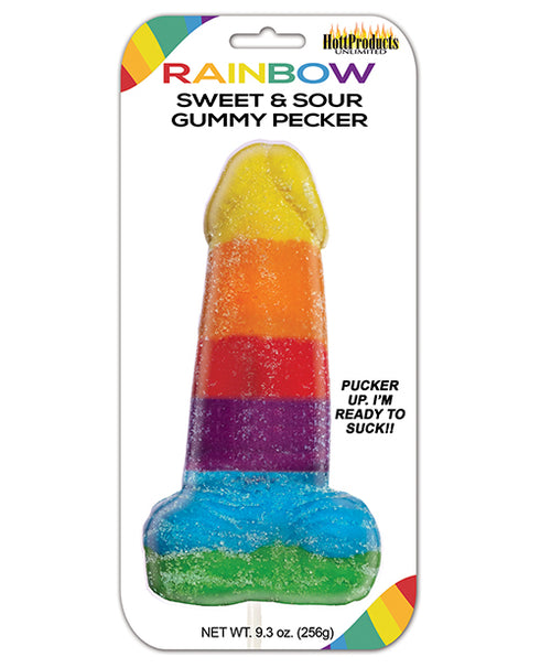 Hott Products Rainbow Sweet & Sour Jumbo Gummy Cock Pop