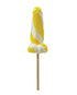Cock Tailz Liquor Flavored Pecker Pops - Banana Daiquiri Yellow/White Stripe
