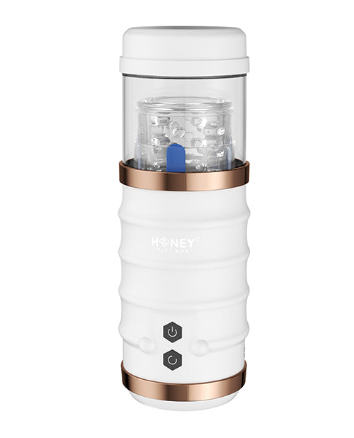 Honey Play Box Warrior Auto Thrusting Male Masturbator - White