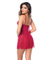 Luxe Babydoll w/Adjustable Straps & G-String - Red L/XL
