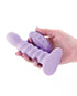 Colours - Ribbed - 5" Vibrating Dildo - Purple