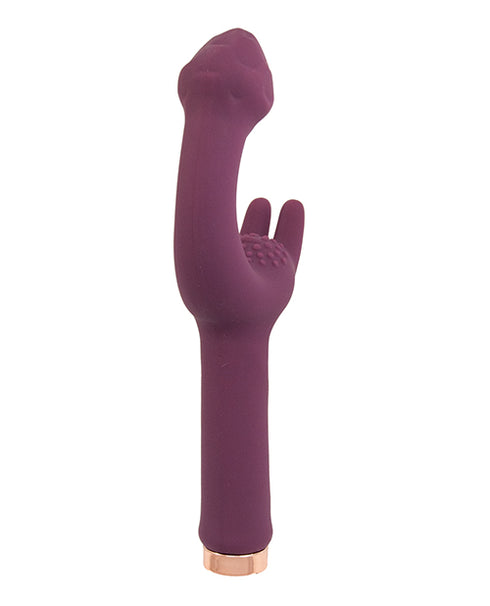 VIVE Fiore Rechargeable G-Spot Air Wave and Tapping Flared Clit Stimulator Blue