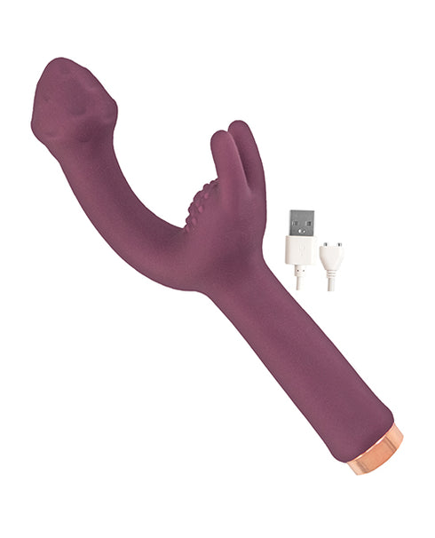 VIVE Fiore Rechargeable G-Spot Air Wave and Tapping Flared Clit Stimulator Blue
