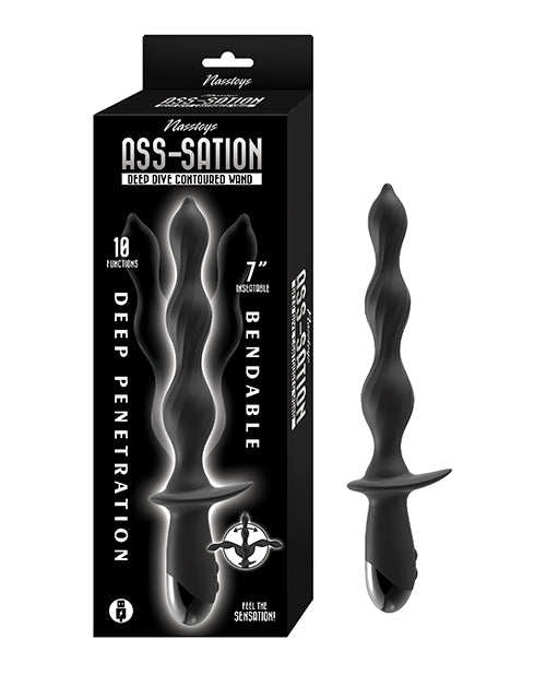 Nasstoys Ass-Station Deep Dive Contoured Wand - Black