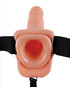 RealRock Realistic 8 in. Hollow Strap-On Beige