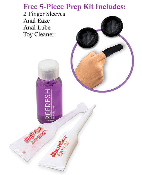 Forto F-81 Liquid Silicone Cock & Ball Double Ring Large Glow