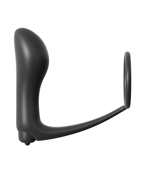 Ouch! Curved 8 in. Hollow Strap-On Gunmetal