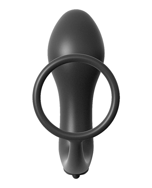 Ouch! Curved 8 in. Hollow Strap-On Gunmetal