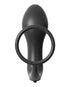 Ouch! Curved 8 in. Hollow Strap-On Gunmetal