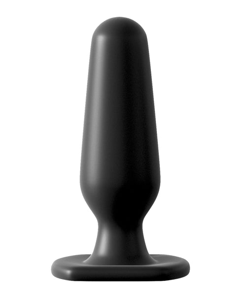Ouch! Ribbed 8 in. Hollow Strap-On with Balls Metallic Blue