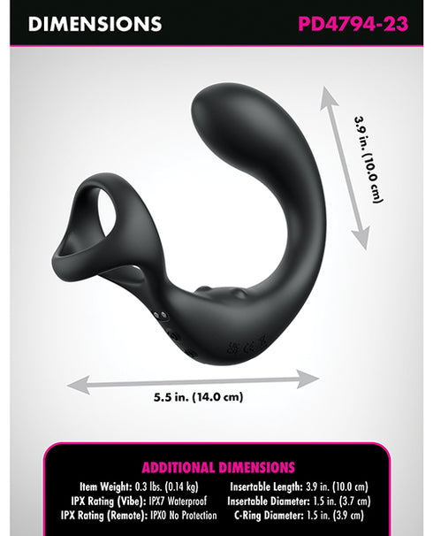 We-Vibe Vector+ Dual Stimulation Prostate Massager Charcoal Black