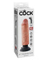 RealRock Realistic 9 in. Curved Dildo With Suction Cup Tan