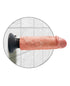 RealRock Realistic 9 in. Curved Dildo With Suction Cup Tan