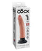 RealRock Realistic 6 in. Curved Dildo With Balls and Suction Cup Flesh