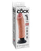 RealRock Realistic 6 in. Curved Dildo With Balls and Suction Cup Tan