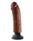 RealRock Realistic 7 in. Curved Dildo With Balls and Suction Cup Beige