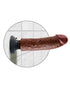 RealRock Realistic 7 in. Curved Dildo With Balls and Suction Cup Beige
