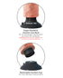 RealRock Realistic 7 in. Curved Dildo With Balls and Suction Cup Black