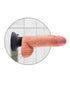 RealRock Realistic 7 in. Curved Dildo With Balls and Suction Cup Black