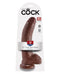 King Cock 9" Cock w/Balls - Brown