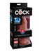 RealRock Glow in the Dark Double Dong 12 in. Dual-Ended Dildo Neon Green