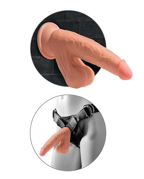 RealRock Crystal Clear Slim 7 in. Dildo Clear