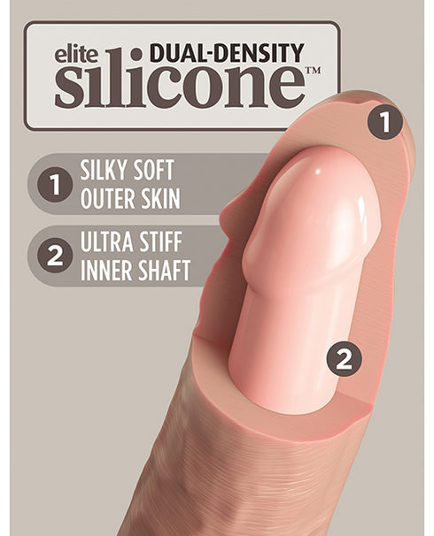 Curve Toys Jock Dual Density 7 in. Silicone Dildo with Suction Cup Light