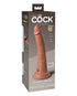 Curve Toys Jock Dual Density 8 in. Silicone Dildo with Balls & Suction Cup Light