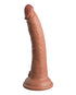 Curve Toys Jock Dual Density 8 in. Silicone Dildo with Balls & Suction Cup Light
